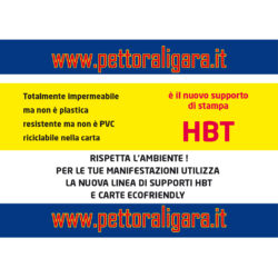 Pettorali Gara in HBT mod. MINI 22,5×16 cm