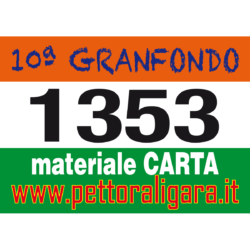 Pettorali Gara in CARTA mod. MINI 22,5x16 cm