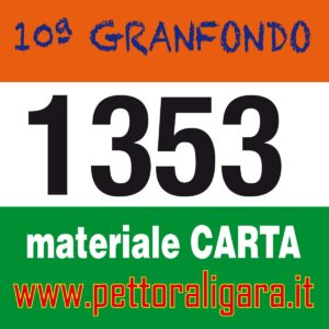 Pettorali Gara in CARTA mod. MED 22x22 cm